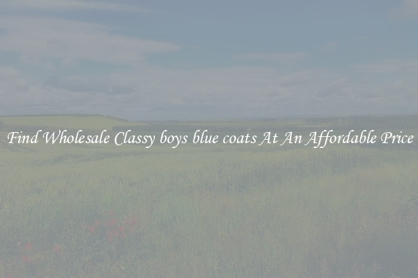Find Wholesale Classy boys blue coats At An Affordable Price