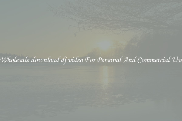 Wholesale download dj video For Personal And Commercial Use