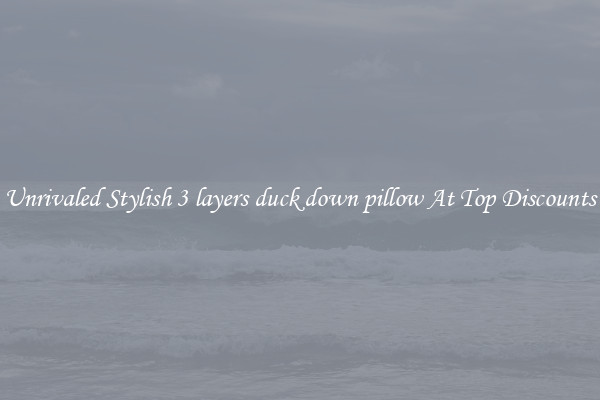 Unrivaled Stylish 3 layers duck down pillow At Top Discounts