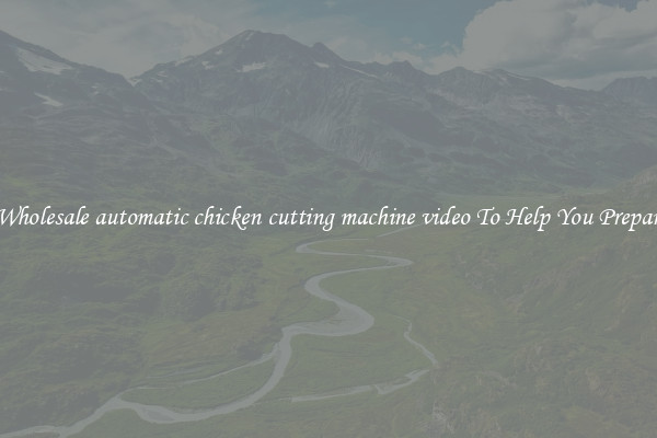 Get A Wholesale automatic chicken cutting machine video To Help You Prepare Meat