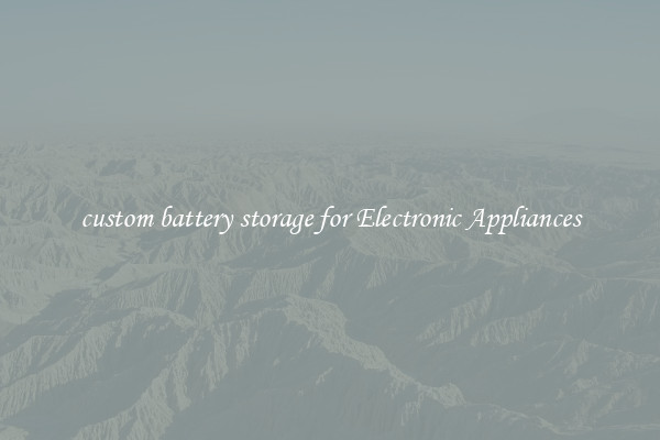 custom battery storage for Electronic Appliances