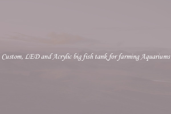Custom, LED and Acrylic big fish tank for farming Aquariums