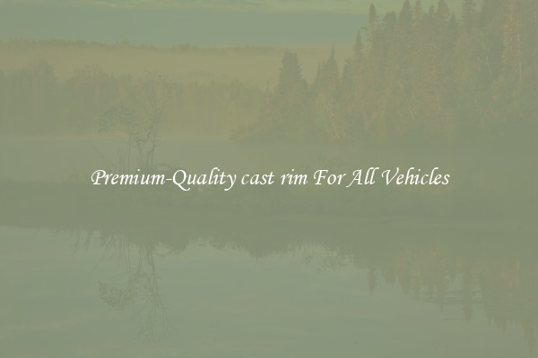 Premium-Quality cast rim For All Vehicles