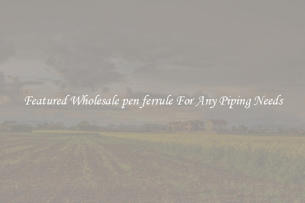 Featured Wholesale pen ferrule For Any Piping Needs