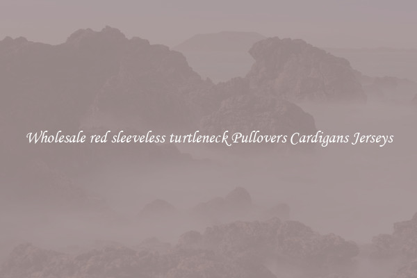 Wholesale red sleeveless turtleneck Pullovers Cardigans Jerseys