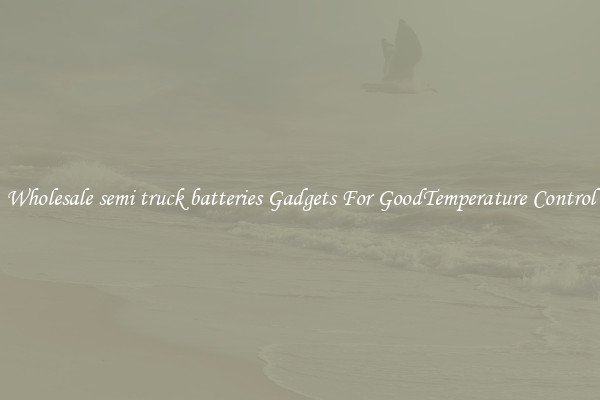 Wholesale semi truck batteries Gadgets For GoodTemperature Control