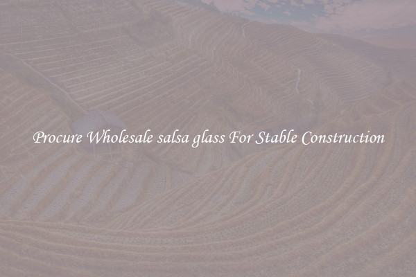 Procure Wholesale salsa glass For Stable Construction