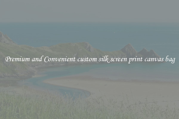 Premium and Convenient custom silk screen print canvas bag