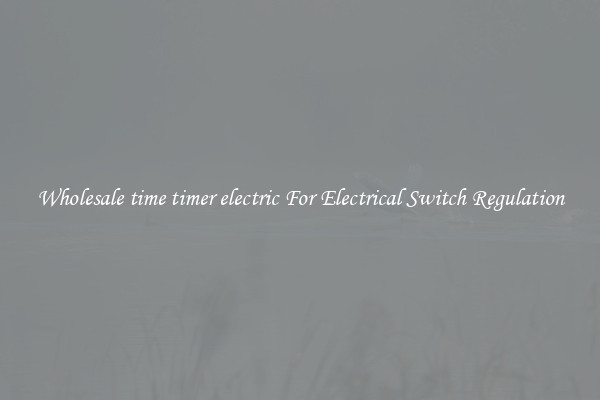 Wholesale time timer electric For Electrical Switch Regulation