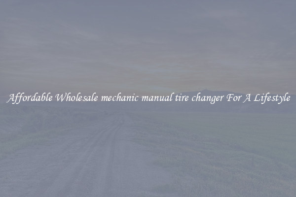Affordable Wholesale mechanic manual tire changer For A Lifestyle